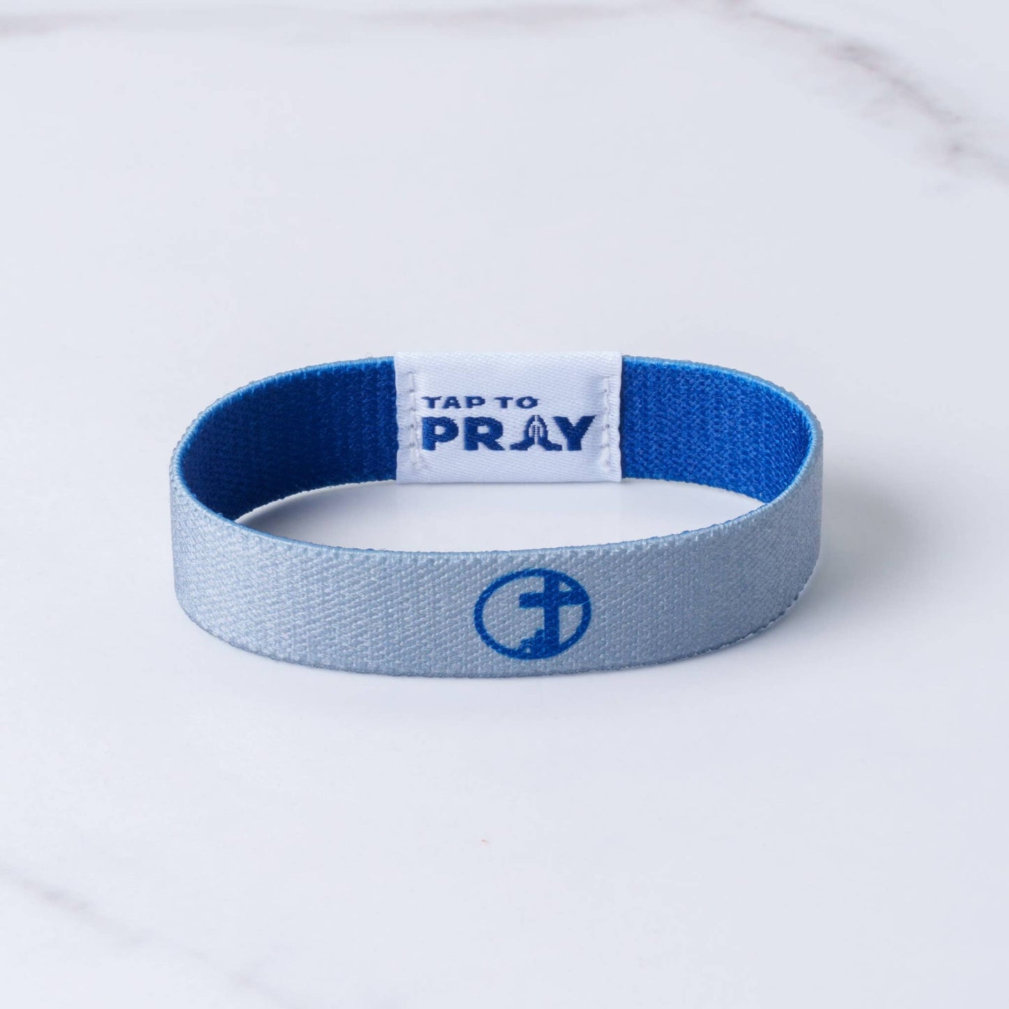 Tap To Pray Wristbands - Navy & Grey - Medium