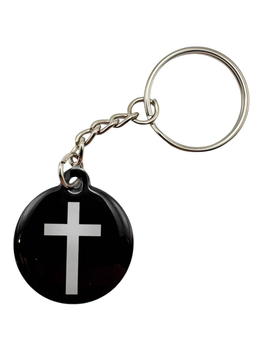 Versible - Tap To Pray™ - Prayer Tag Keychains Black + Cross