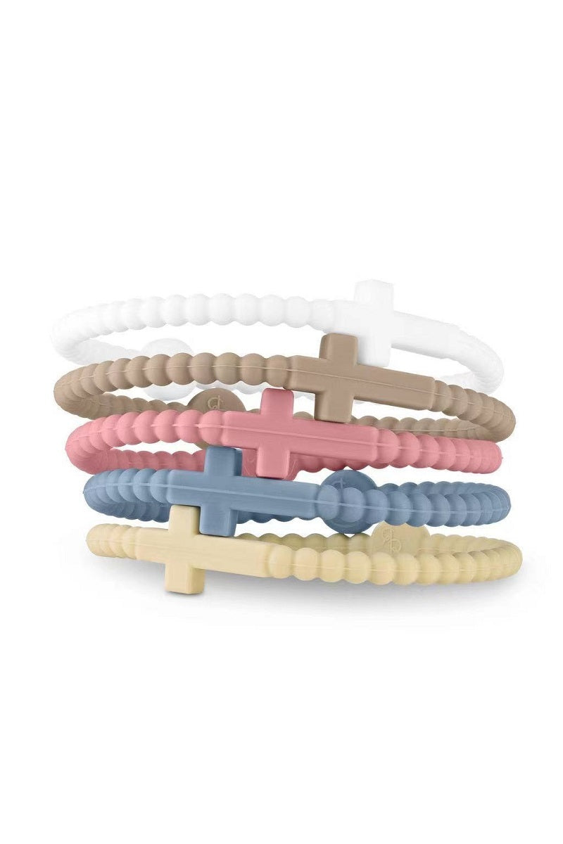 Jesus cross silicone bracelet