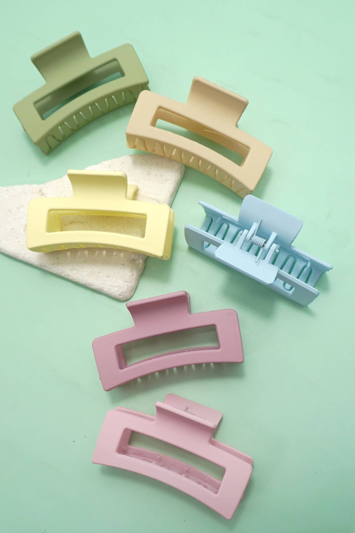 JOSSLYN JUMBO CLASSIC HAIR CLAW CLIPS 12PCS PACK