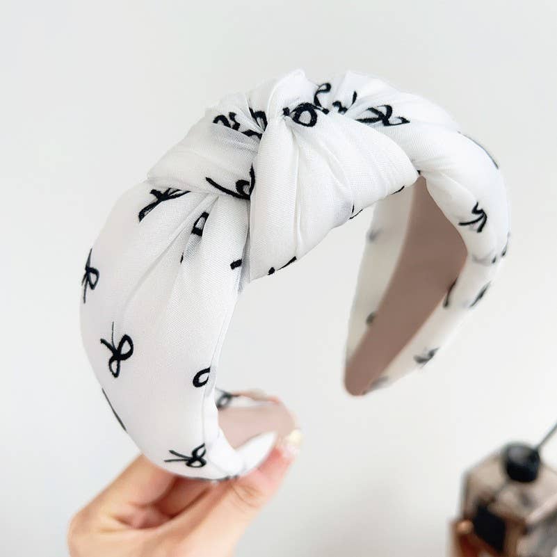Soft Knotted Polka Dot Headband