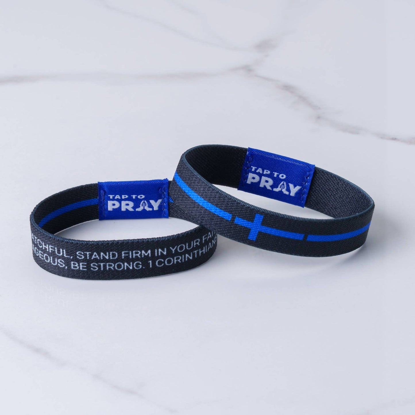 Tap To Pray™ Wristbands - First Responders Law Enforcement - Medium
