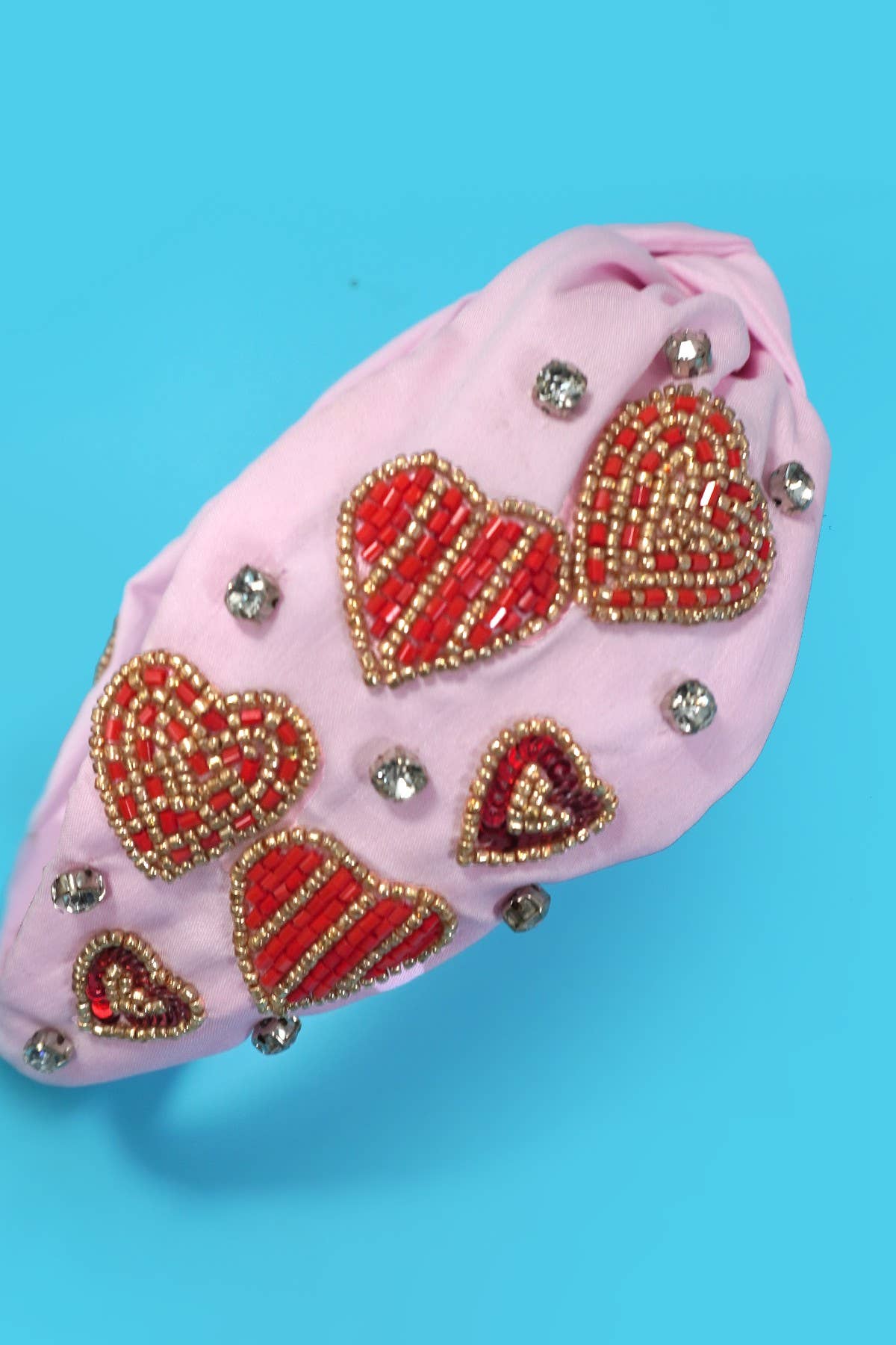 VALENTINE RED HEART PINK HEADBAND