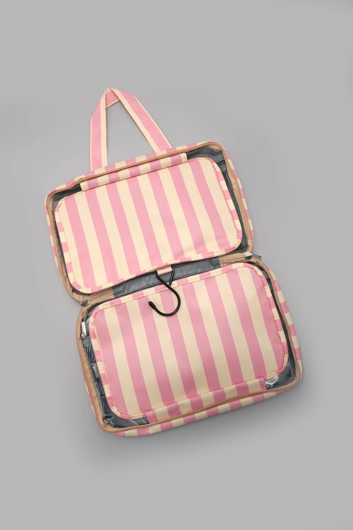 JOSSLYN Striped Hanging Toiletry & Makeup Organizer Bag