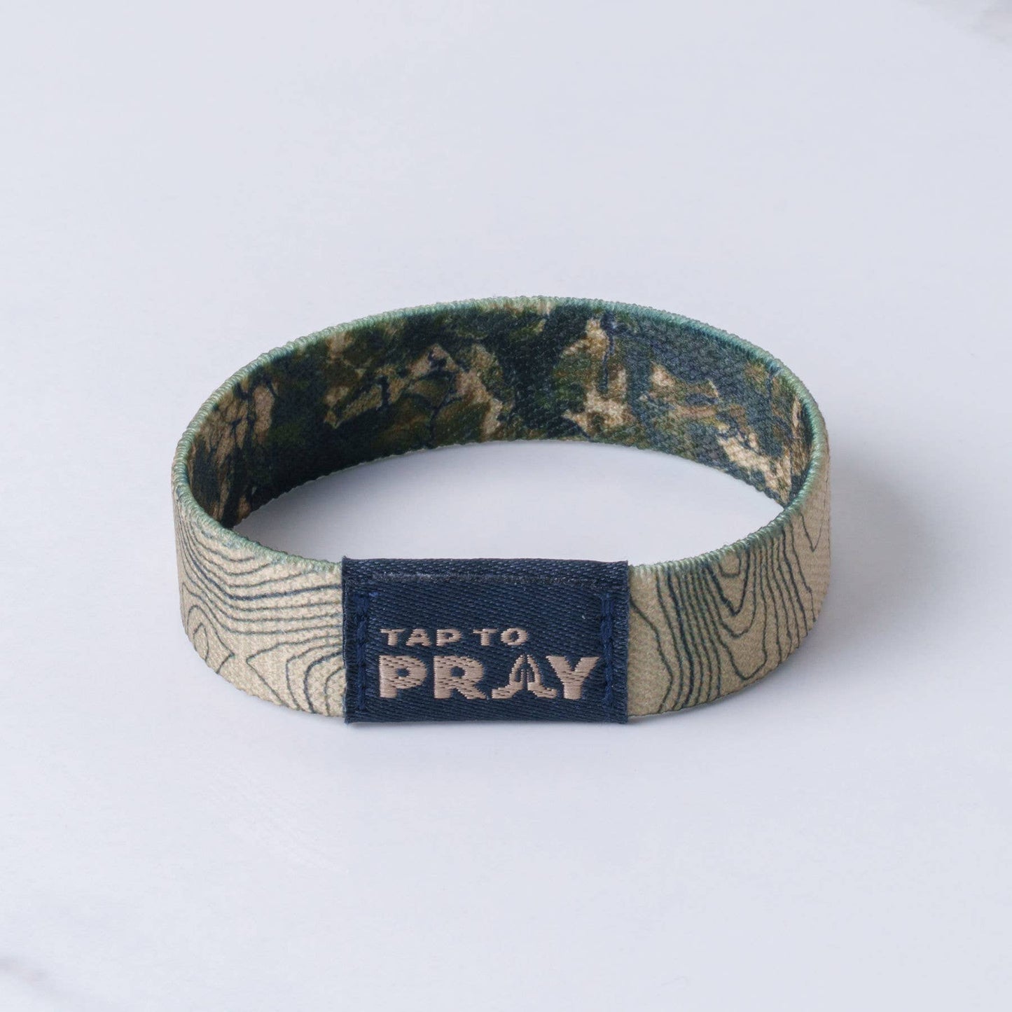 Tap To Pray Wristbands - Valor Camo & Isaiah 6:8 - Medium
