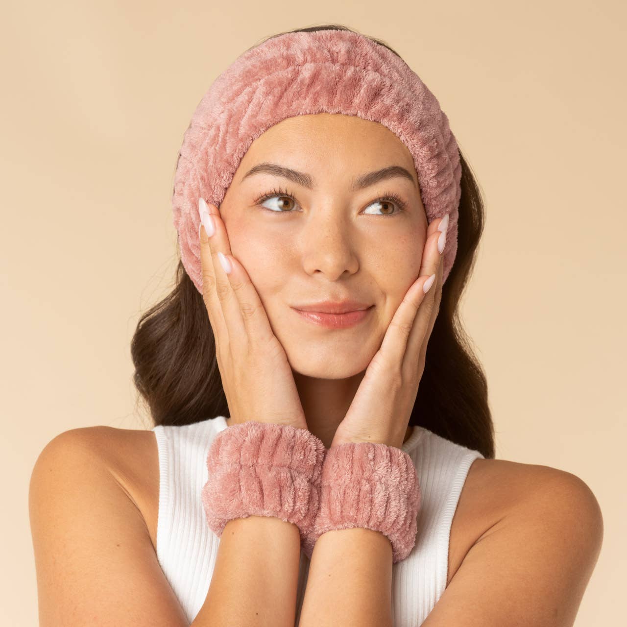 KITSCH - Spa Headband and Wristlets 3pc Set - Terracotta KITSCH