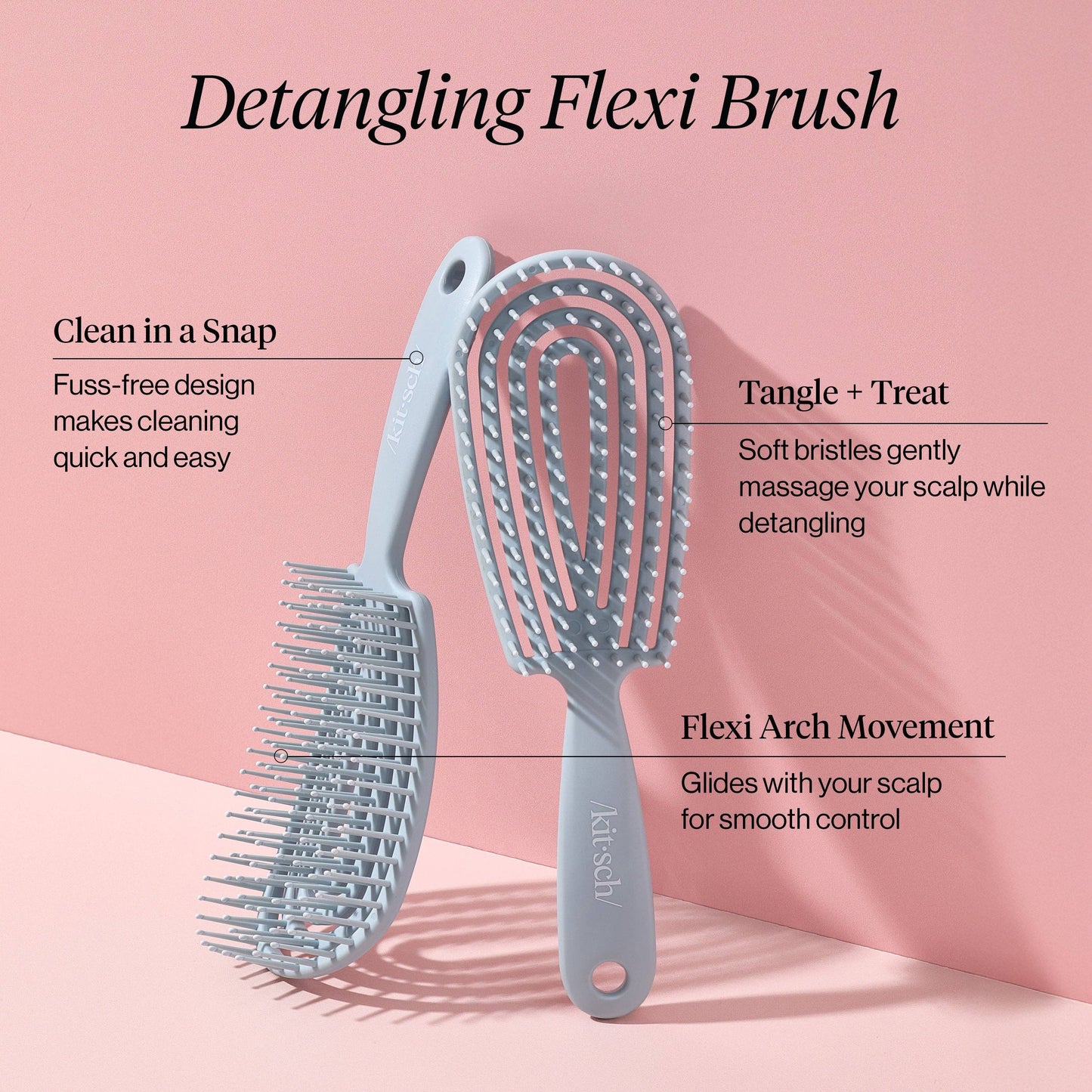 KITSCH - Detangling Flexi Brush - Haze Blue