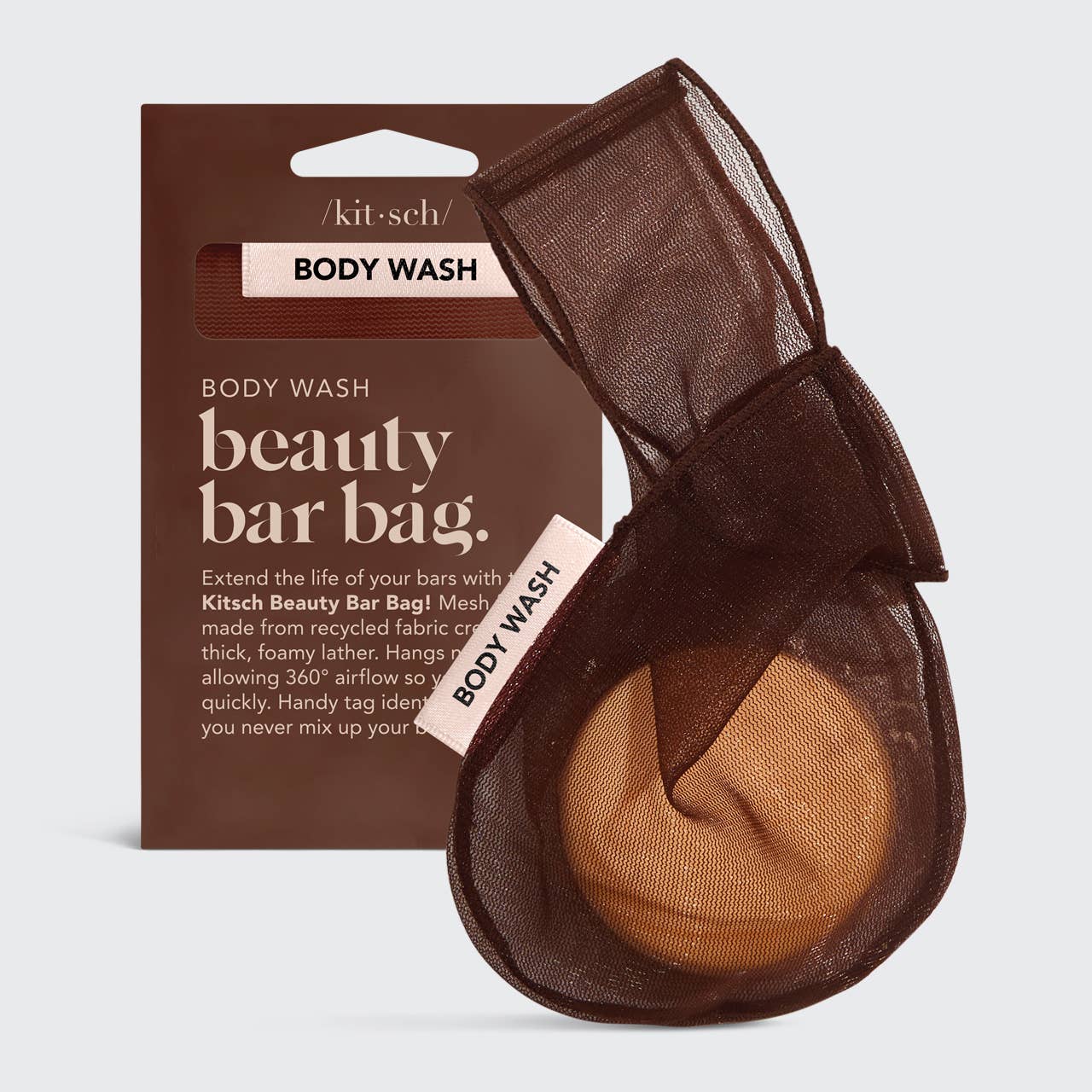 KITSCH - Body Wash Beauty Bar Bag- Chocolate