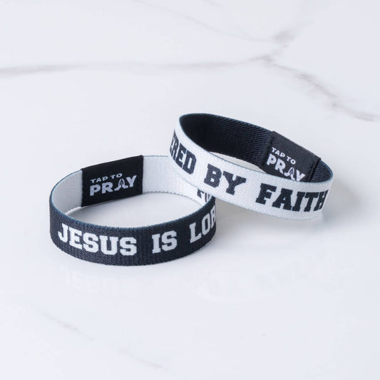 Tap To Pray Wristbands - Jesus Is Lord - Medium