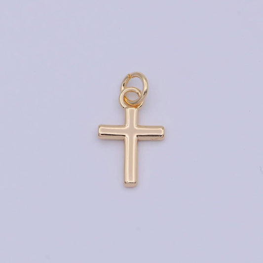 Mini 18k Gold Filled Cross Charm