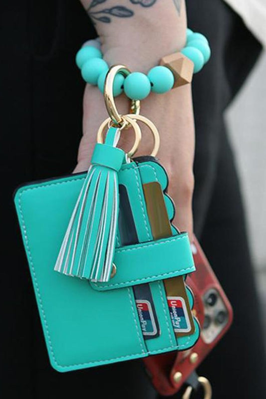 Beaded Bracelet Keychain Wallet