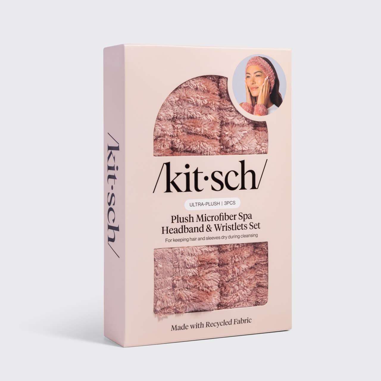 KITSCH - Spa Headband and Wristlets 3pc Set - Terracotta KITSCH