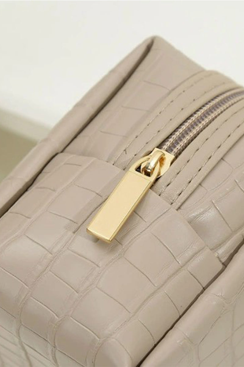 Croc pattern cosmetic makeup bag