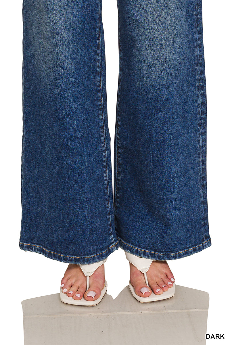 Dark Wash Wide Leg Denim Pants