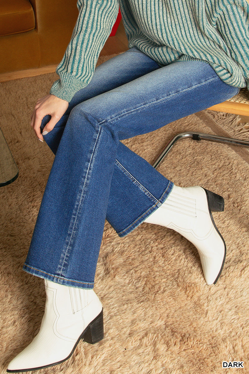 Dark Wash Bootcut Denim Pants