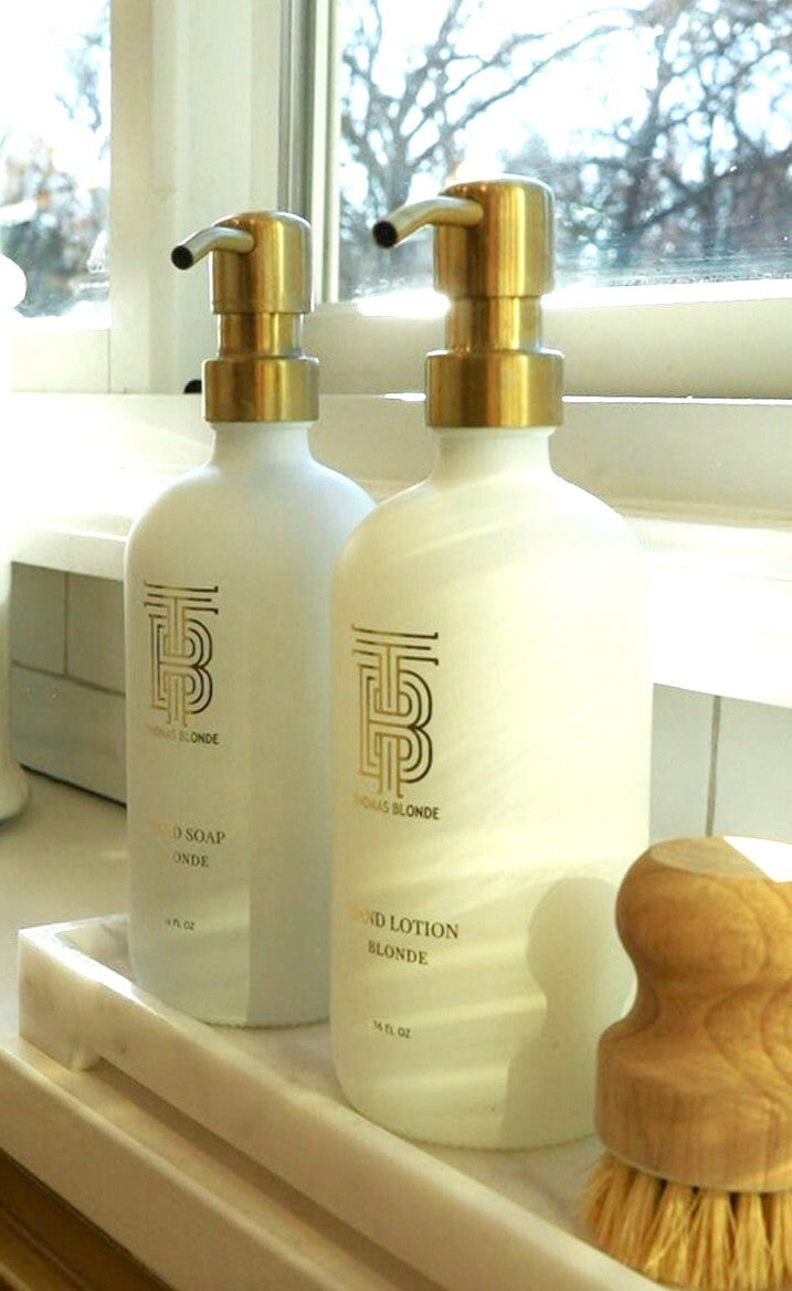Thomas Blonde Hand Soap Glass Dispenser - Joshua Tree Thomas Blonde
