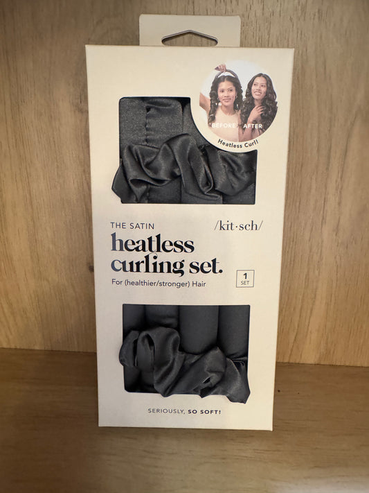 Satin Heatless Curling Set - Charcoal