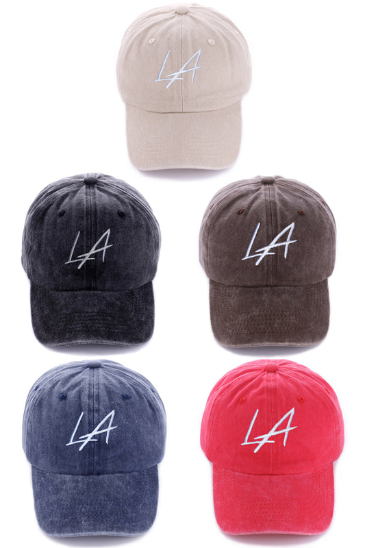 Washed Embroidered City Hat