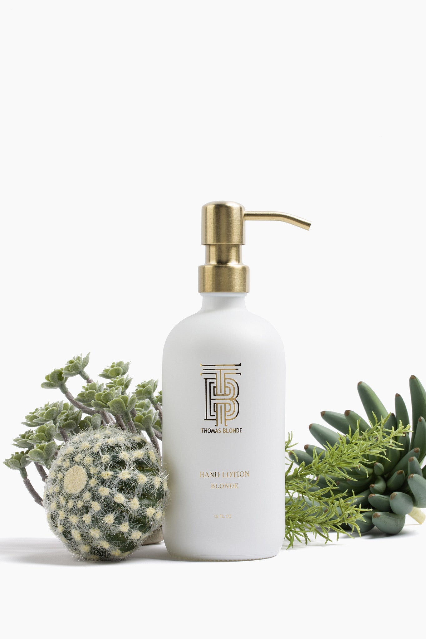 Thomas Blonde Hand Lotion Glass Dispenser - Joshua Tree Thomas Blonde