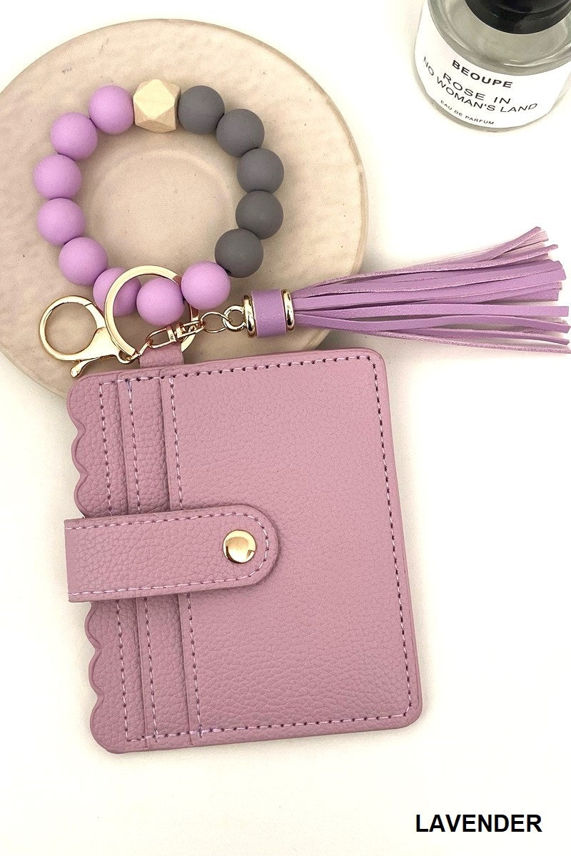 Beaded Bracelet Keychain Wallet