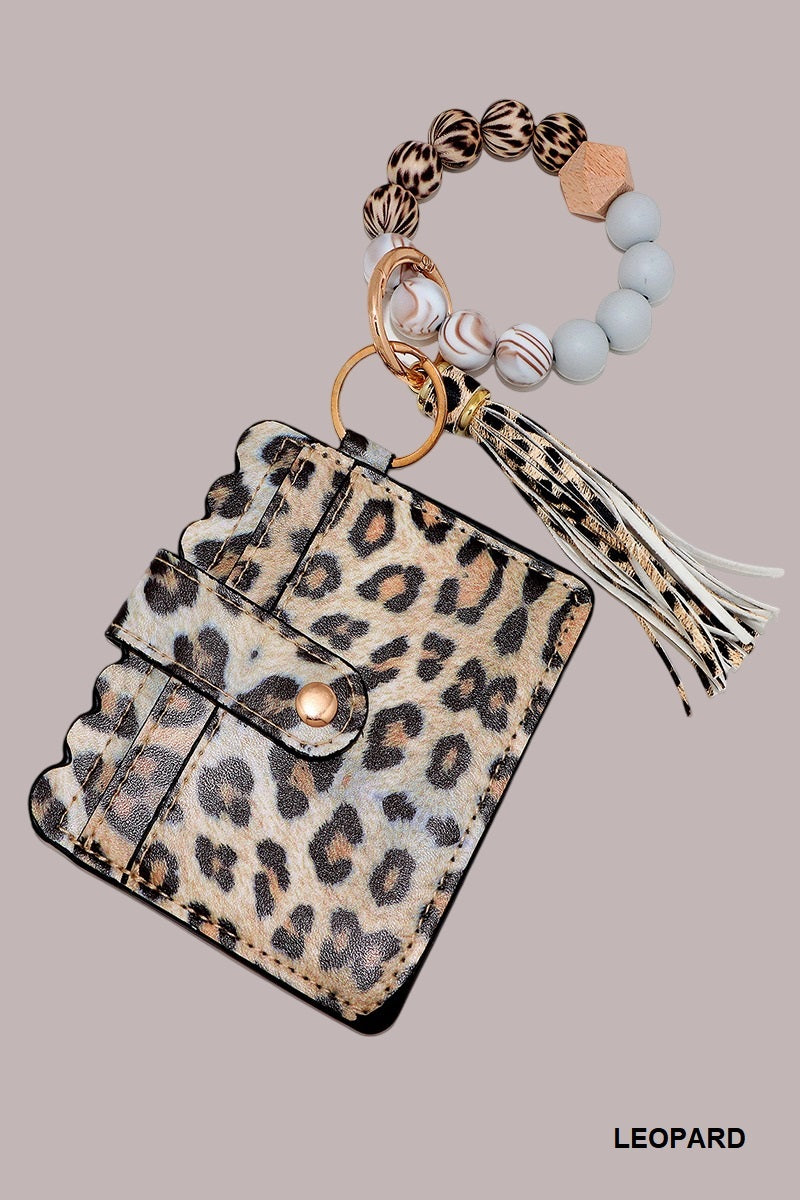Beaded Bracelet Keychain Wallet