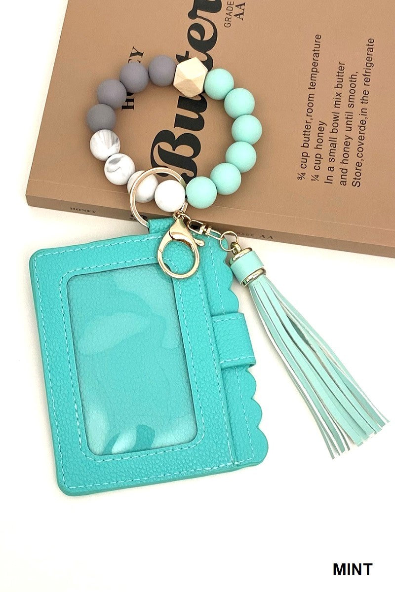 Beaded Bracelet Keychain Wallet