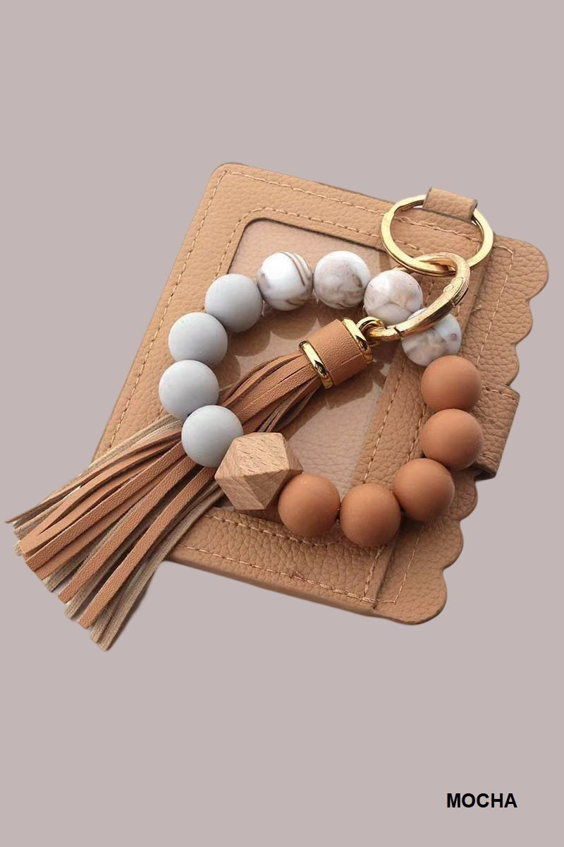 Beaded Bracelet Keychain Wallet