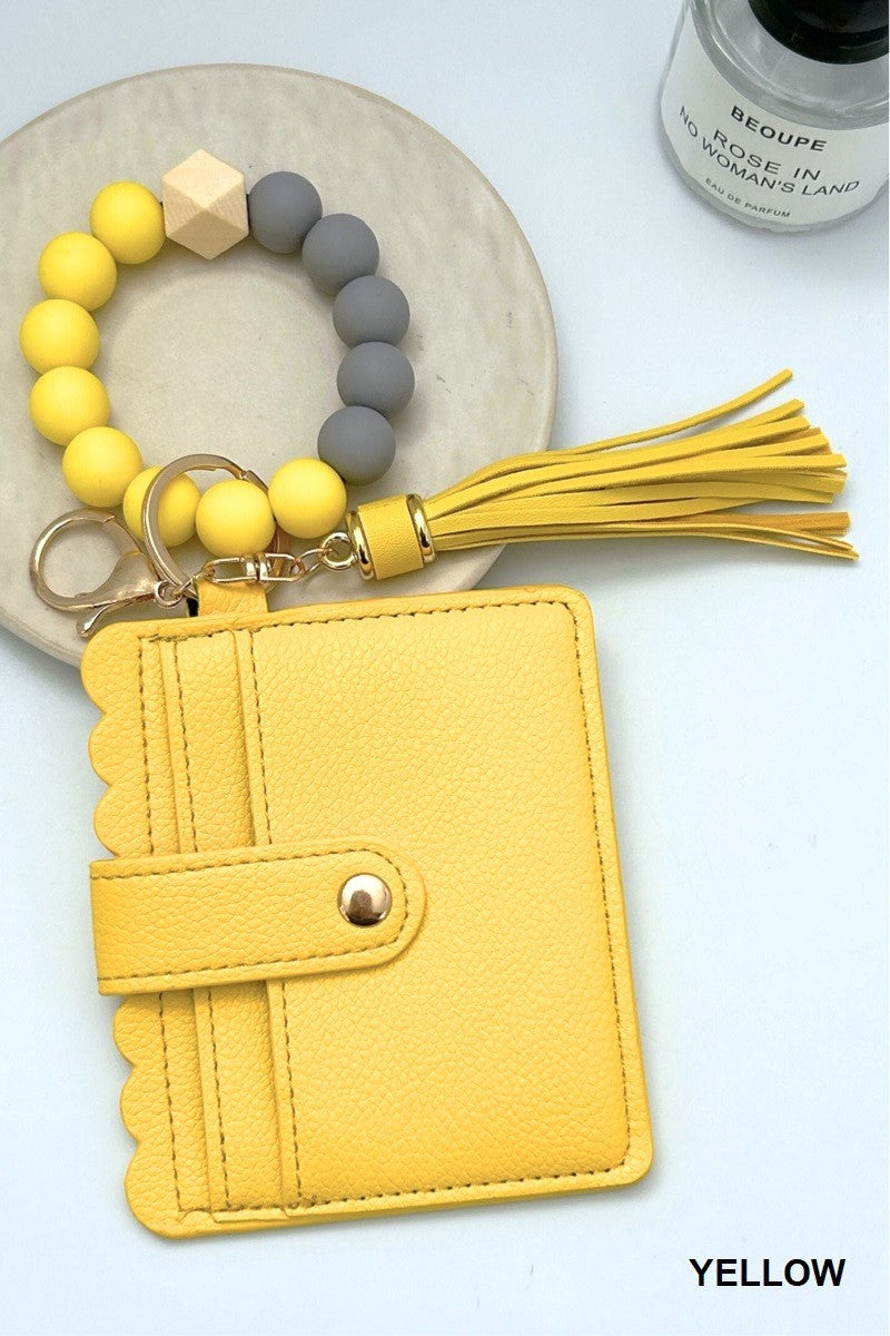 Beaded Bracelet Keychain Wallet