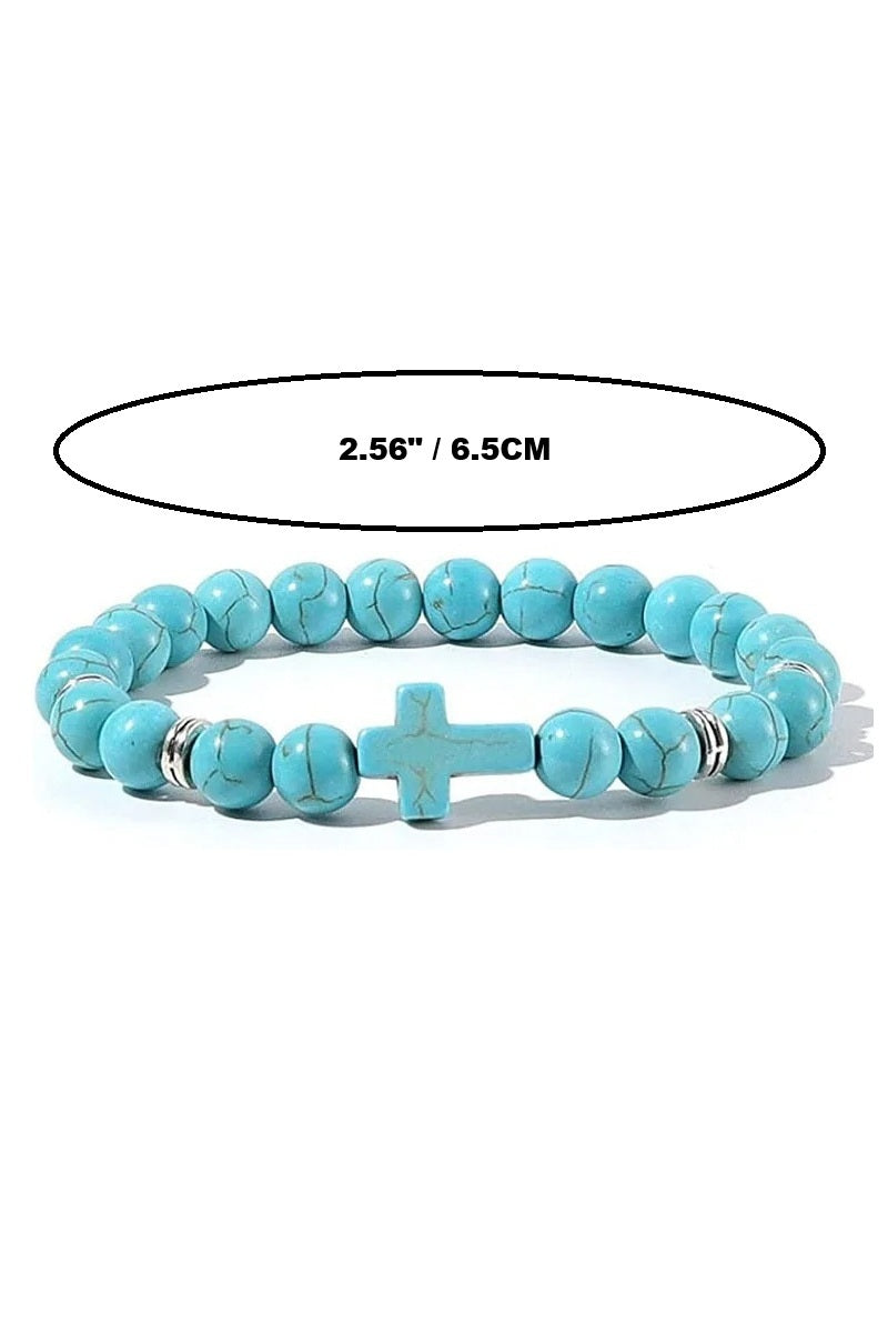Jesus Cross Stone Bracelet