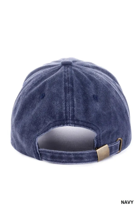 Washed Embroidered City Hat Zenana