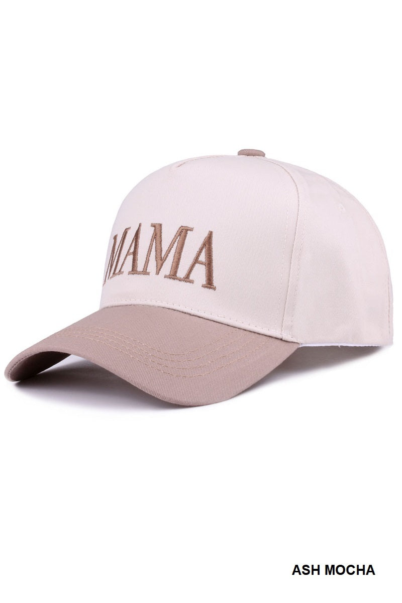 Mama Two Tone Canvas Cotton Cap