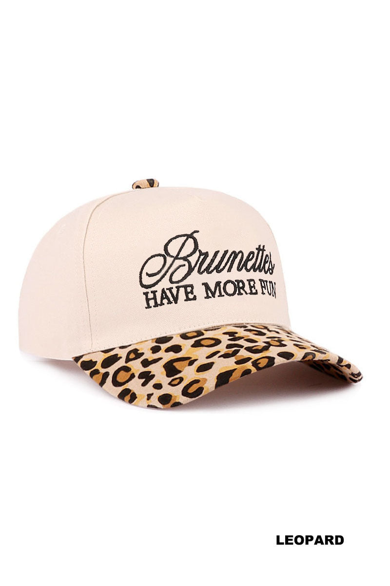 Brunettes Have More Fun Trucker Hat - Leopard