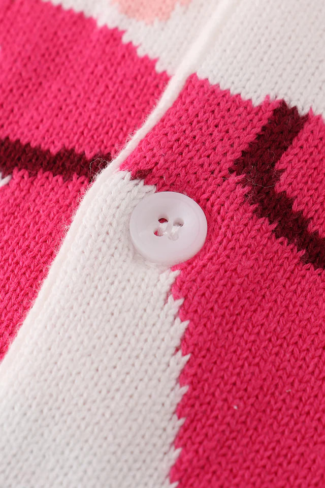 Abby & Evie Girl's White Bow Tie Cardigan Sweater - Size 7