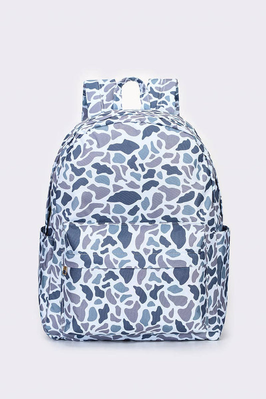 Camouflage Print Kids Backpack - Blue