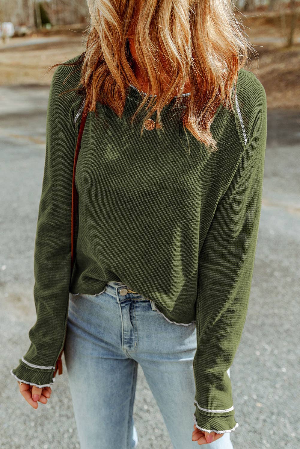 Textured RLong Sleeve Top