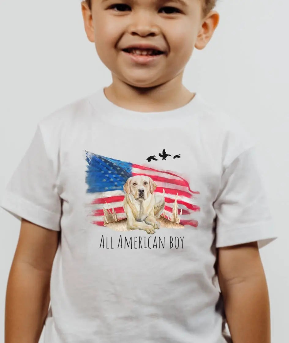 All American Boy Toddler Tee - 4T Painted Skies