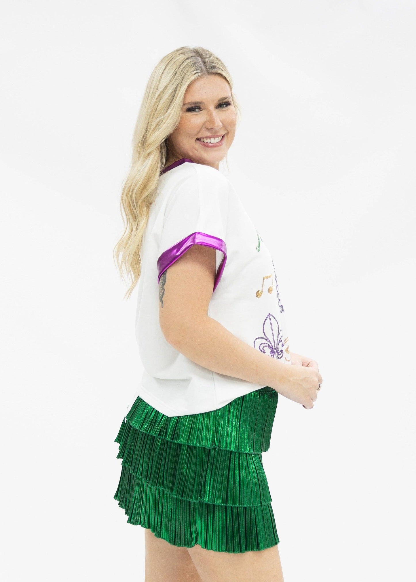 GRACE+EMMA - Sequin Mardi Gras Elements Plus Top