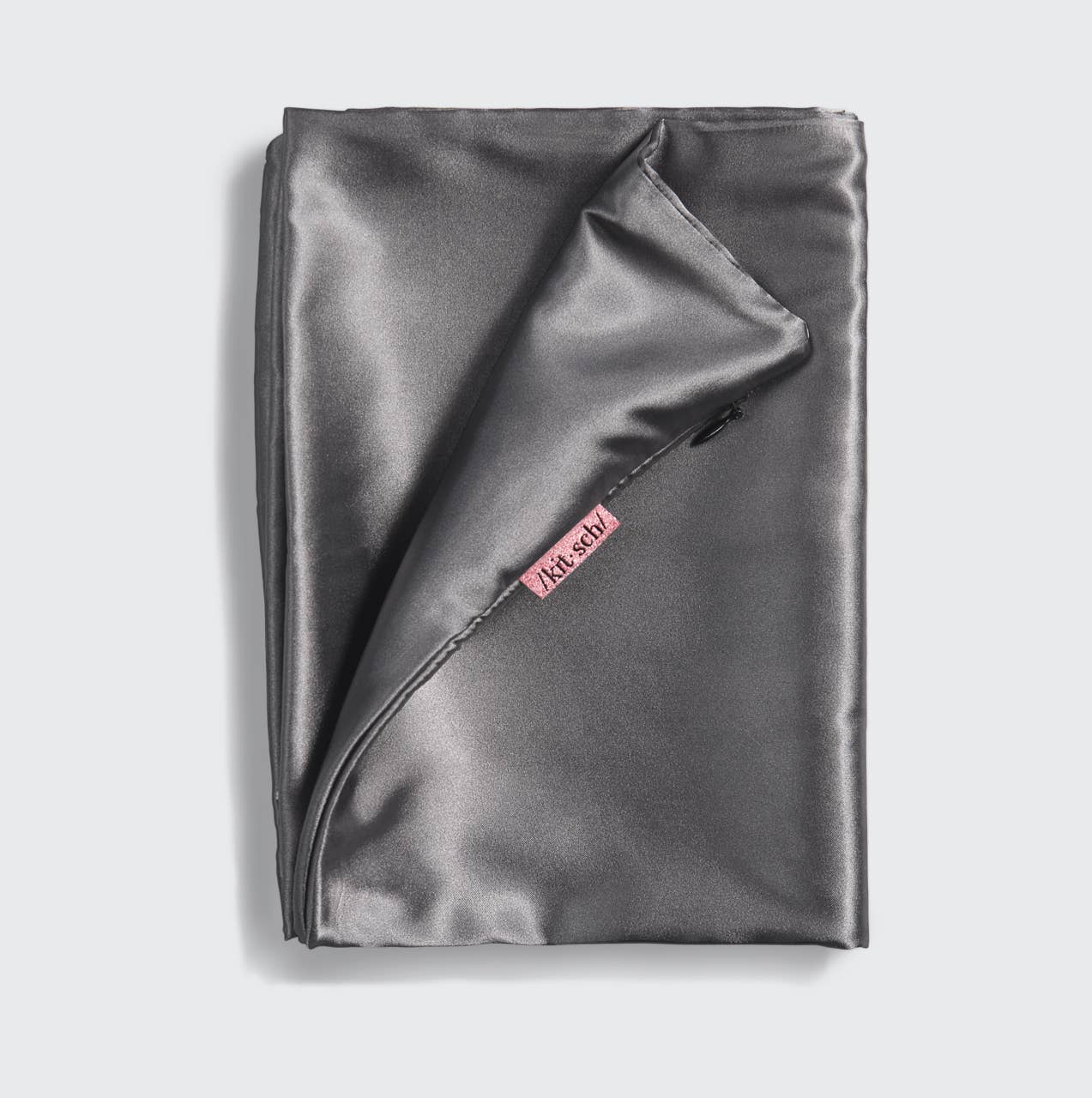 KITSCH - Satin Pillowcase Standard - Charcoal