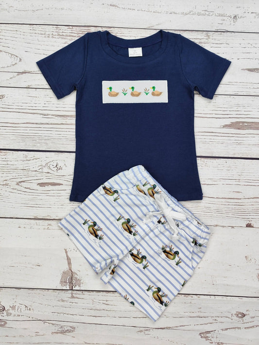 Boys Duck Appliqué Top Shorts Outfits - 4T sassy kids palace