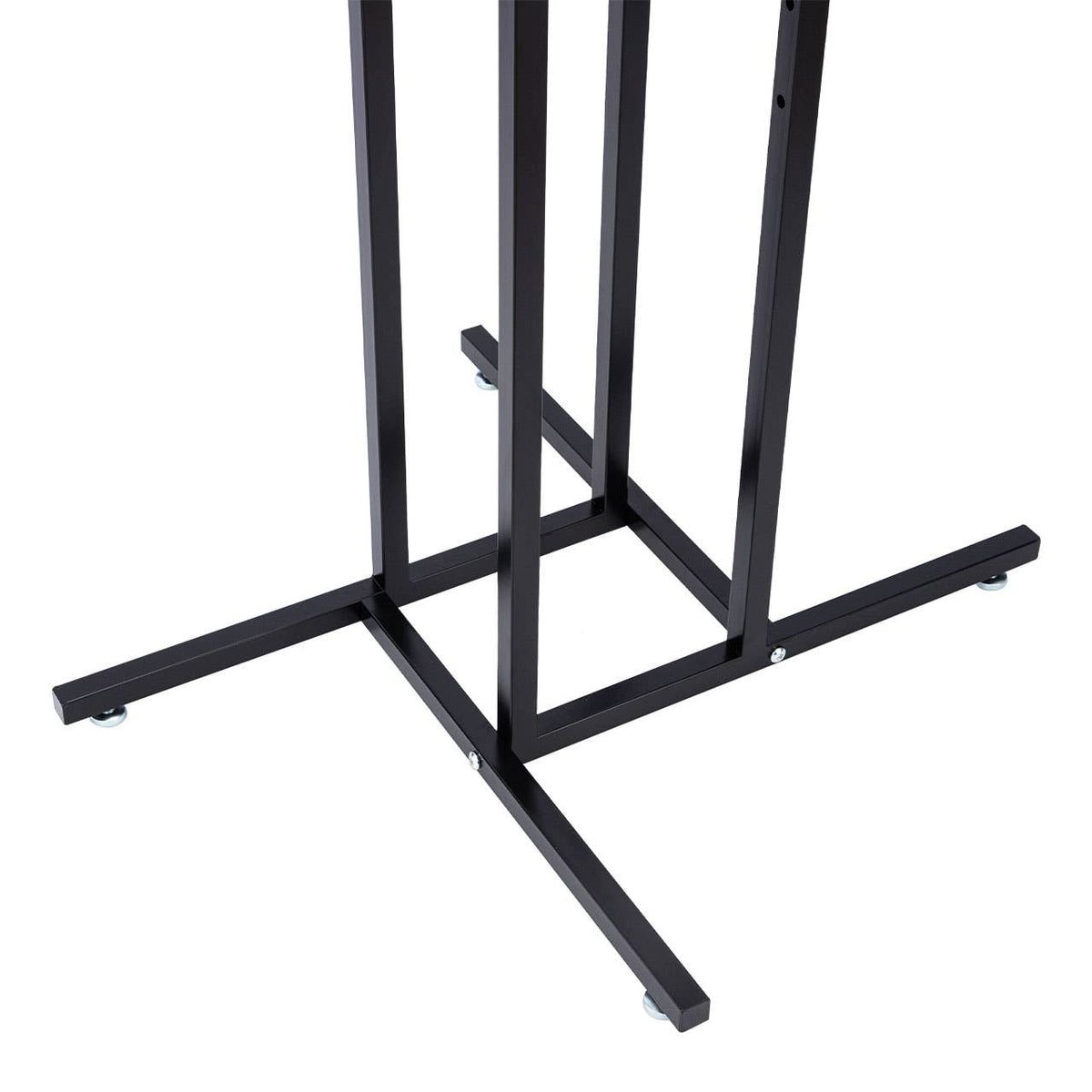 Store Supply Warehouse - 4-Way Black Clothing Rack With Slant Arms