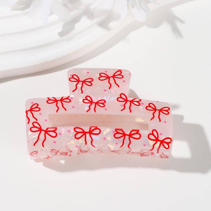 Bow Ribbon Hair Claw Clips