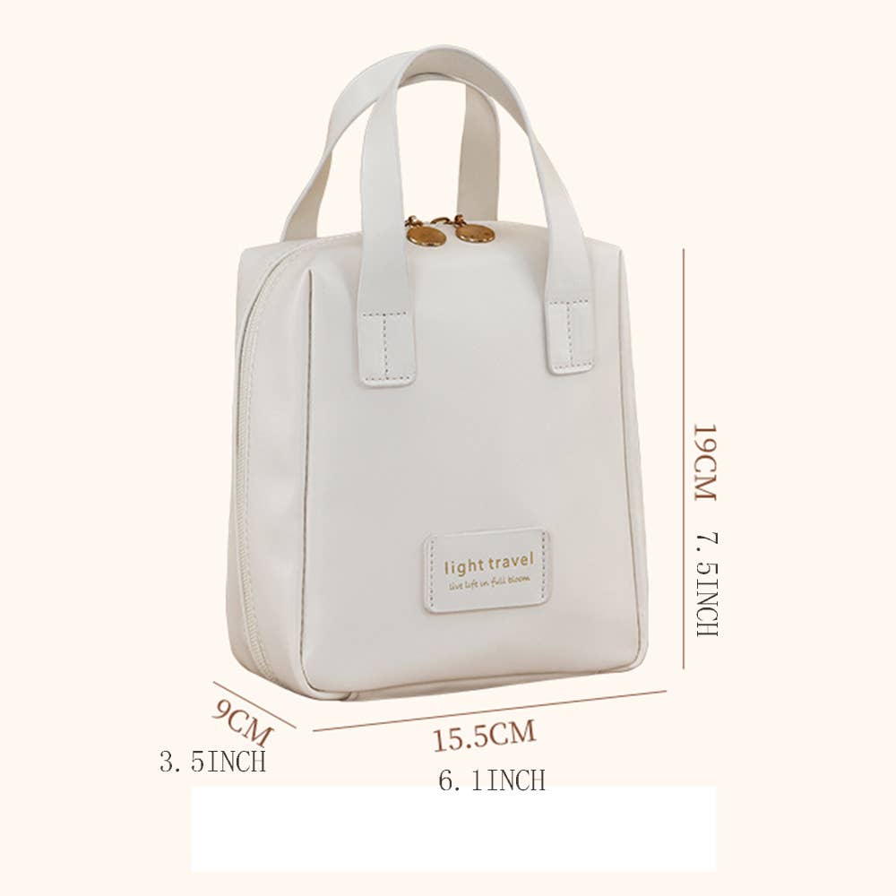 Wholesalesir - PU Handheld Large Capacity Travel Portable Cosmetics Storage