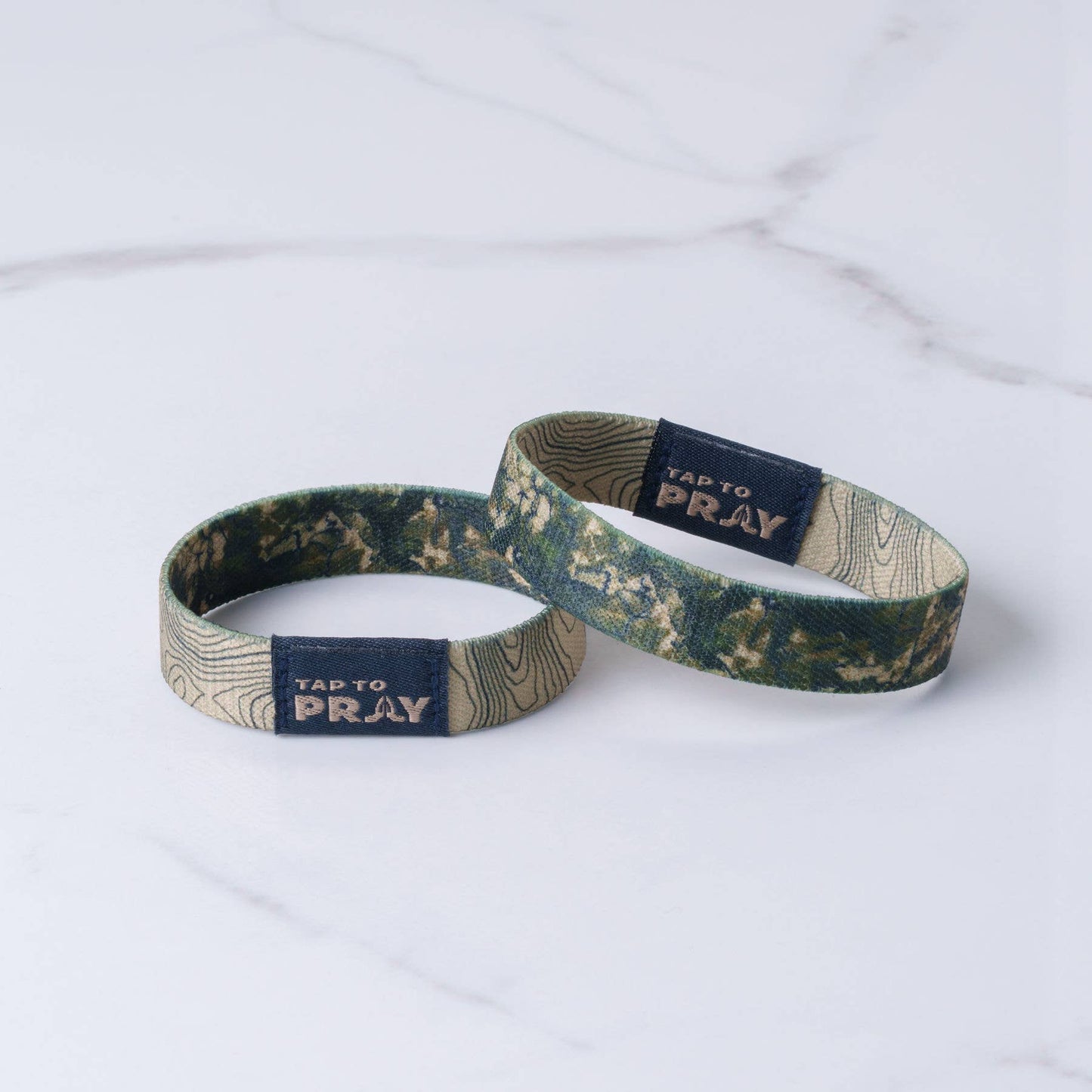 Tap To Pray Wristbands - Valor Camo & Isaiah 6:8 - Medium