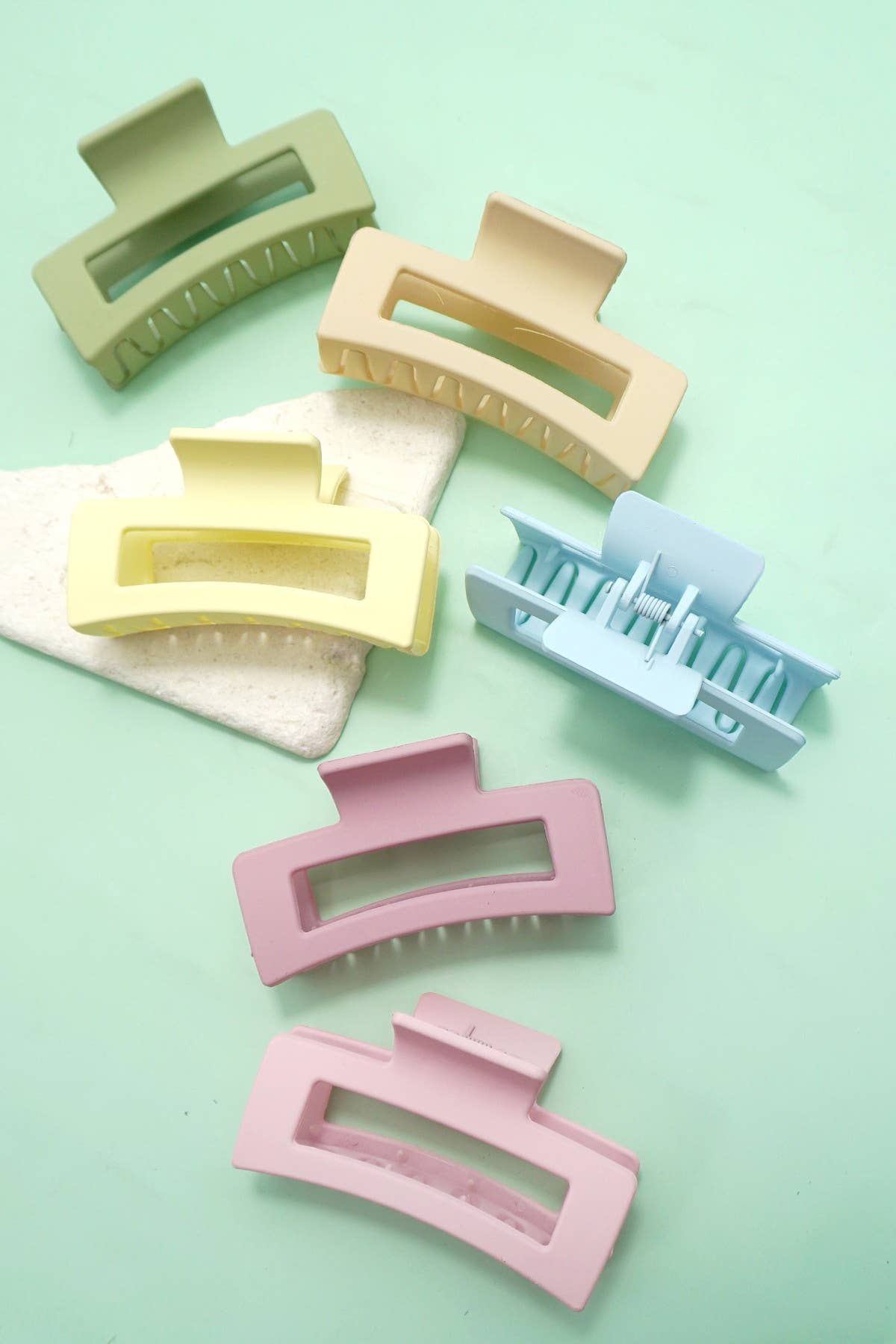 JOSSLYN JUMBO CLASSIC HAIR CLAW CLIPS 12PCS PACK