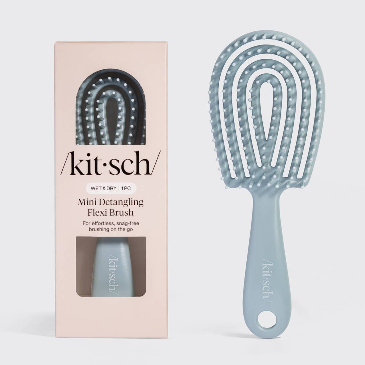 KITSCH - Mini Haze Blue Detangling Flexi Brush