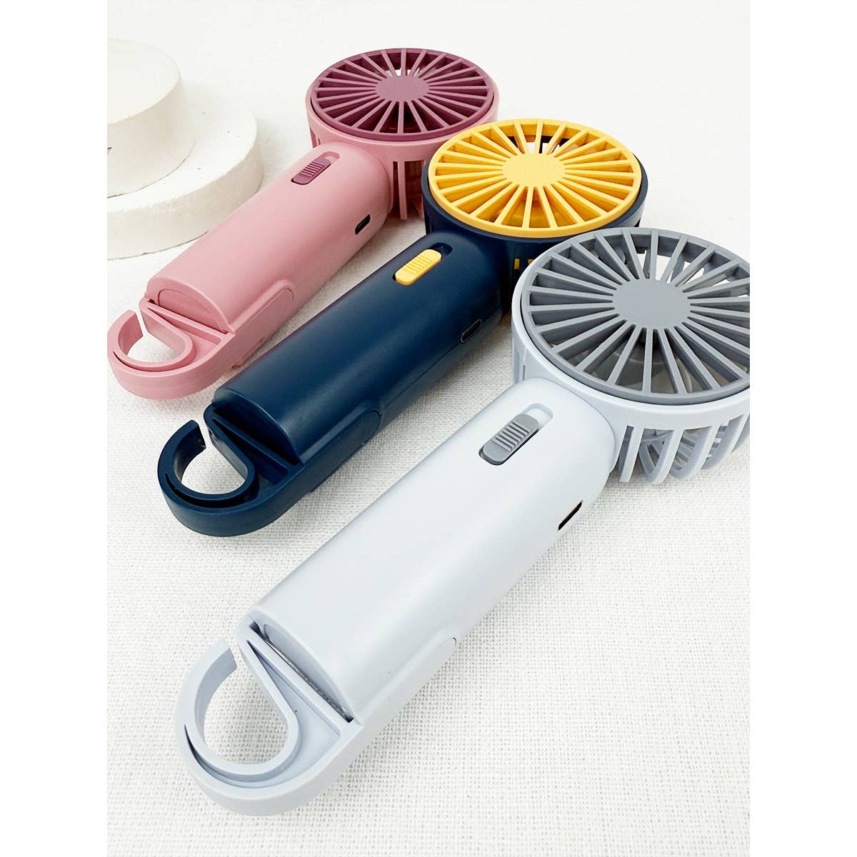 Love and Repeat - Portable Hand Fan with Pull out Stand