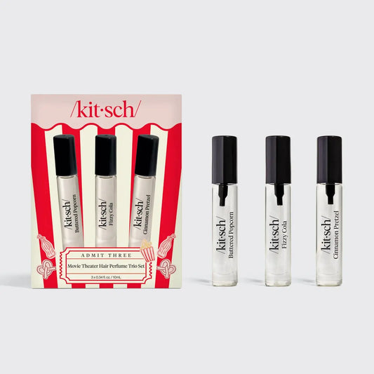 KITSCH - Movie Theater Hair Perfume Trio Set - Buttered Popcorn, Fizzy Cola, Cinnamon Pretzel KITSCH