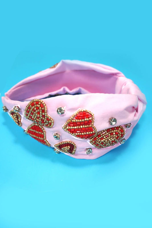 VALENTINE RED HEART PINK HEADBAND