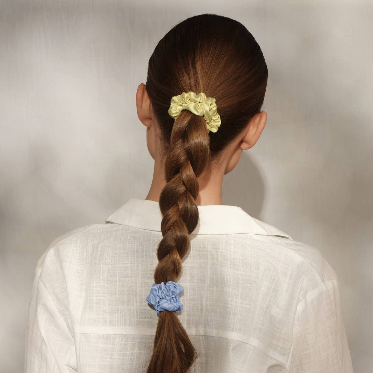 KITSCH - Ruched Satin Scrunchies 5pc Set - Multi-color