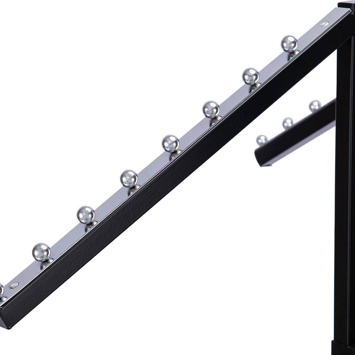 Store Supply Warehouse - 4-Way Black Clothing Rack With Slant Arms